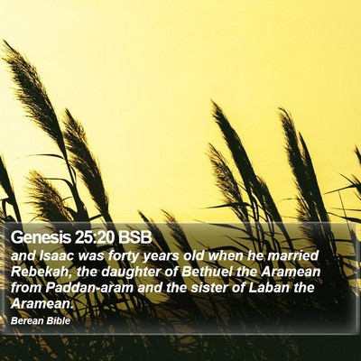 Genesis 25:20 BSB Bible Verse Image