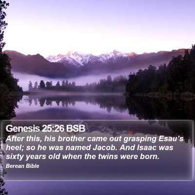 Genesis 25:26 BSB Bible Verse Image