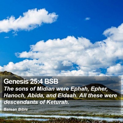 Genesis 25:4 BSB Bible Verse Image