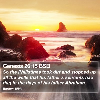 Genesis 26:15 BSB Bible Verse Image