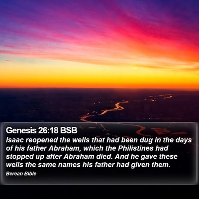 Genesis 26:18 BSB Bible Verse Image