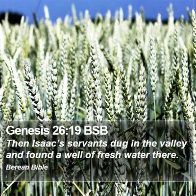 Genesis 26:19 BSB Bible Verse Image