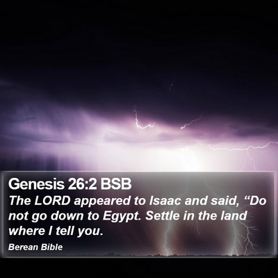Genesis 26:2 BSB Bible Verse Image