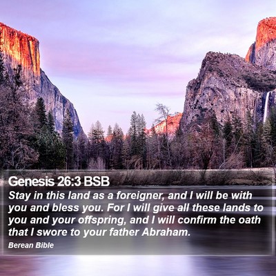 Genesis 26:3 BSB Bible Verse Image