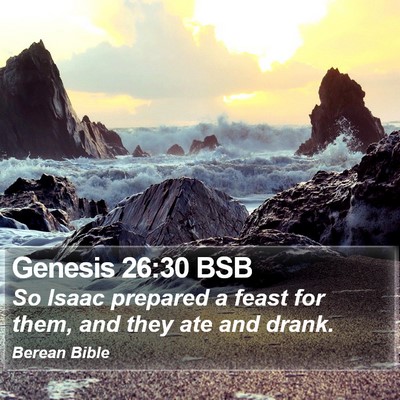 Genesis 26:30 BSB Bible Verse Image