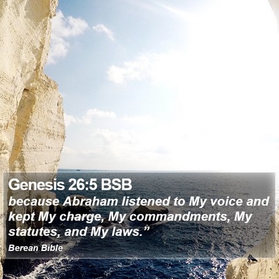 Genesis 26:5 BSB Bible Verse Image