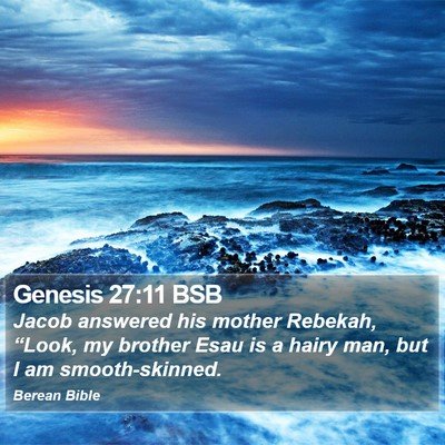 Genesis 27:11 BSB Bible Verse Image