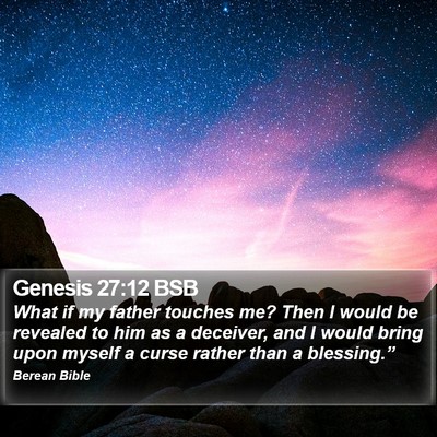 Genesis 27:12 BSB Bible Verse Image