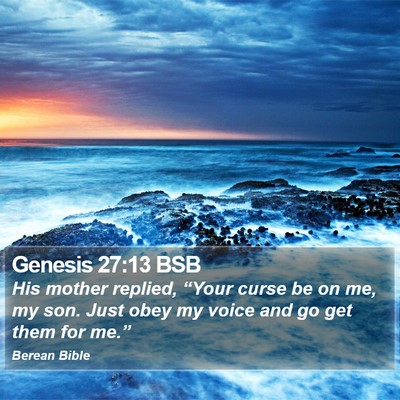 Genesis 27:13 BSB Bible Verse Image