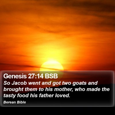 Genesis 27:14 BSB Bible Verse Image
