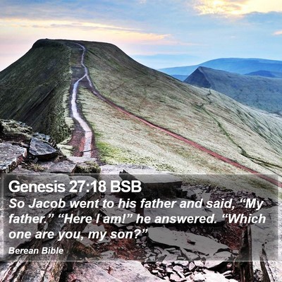 Genesis 27:18 BSB Bible Verse Image