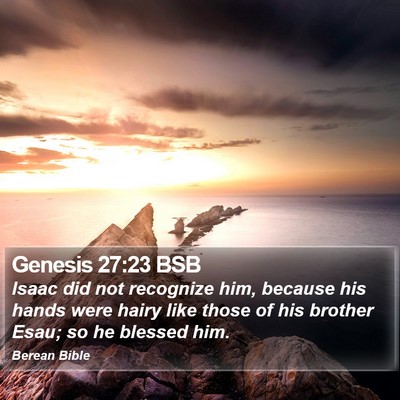 Genesis 27:23 BSB Bible Verse Image