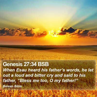 Genesis 27:34 BSB Bible Verse Image
