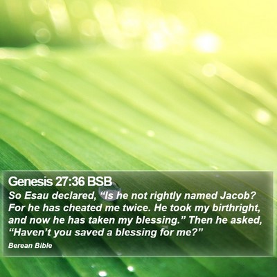 Genesis 27:36 BSB Bible Verse Image