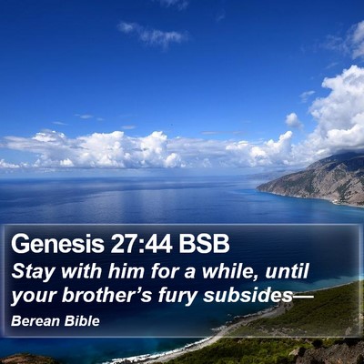 Genesis 27:44 BSB Bible Verse Image