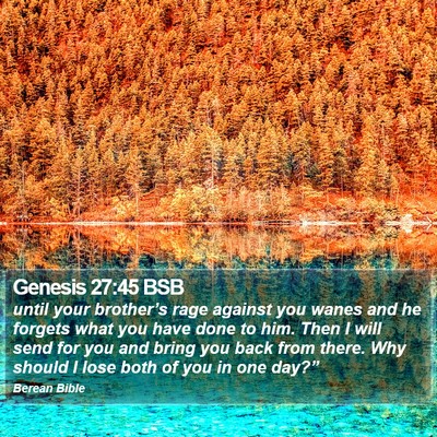 Genesis 27:45 BSB Bible Verse Image
