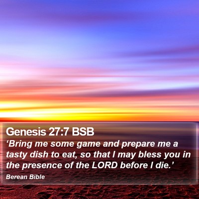 Genesis 27:7 BSB Bible Verse Image