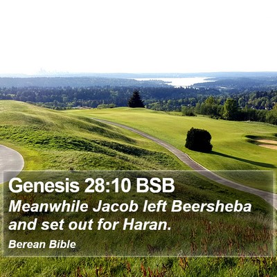Genesis 28:10 BSB Bible Verse Image