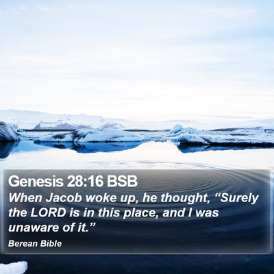 Genesis 28:16 BSB Bible Verse Image