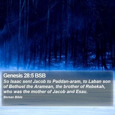 Genesis 28:5 BSB Bible Verse Image