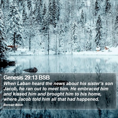 Genesis 29:13 BSB Bible Verse Image