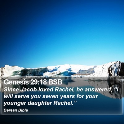 Genesis 29:18 BSB Bible Verse Image