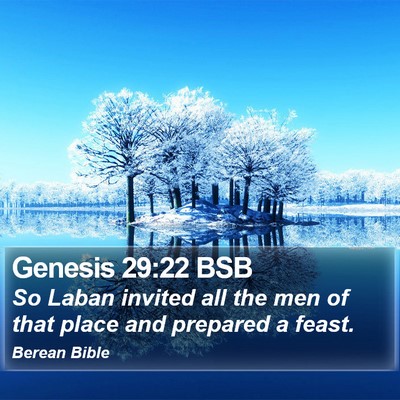 Genesis 29:22 BSB Bible Verse Image
