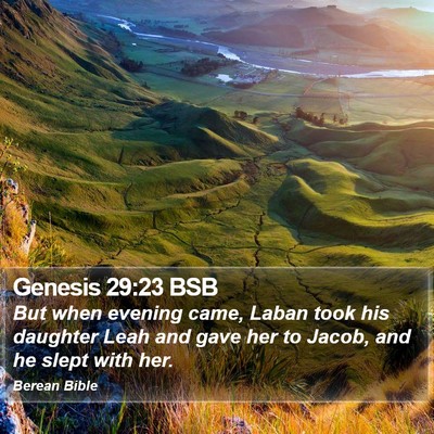 Genesis 29:23 BSB Bible Verse Image