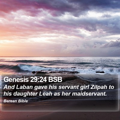 Genesis 29:24 BSB Bible Verse Image