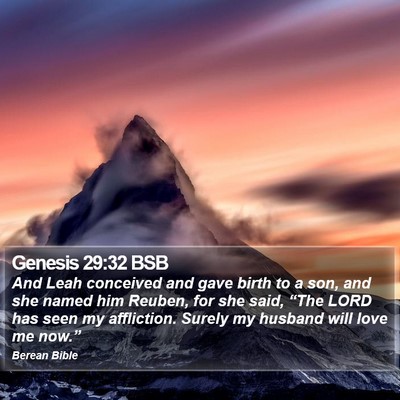 Genesis 29:32 BSB Bible Verse Image