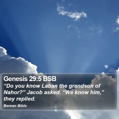 Genesis 29:5 BSB Bible Verse Image