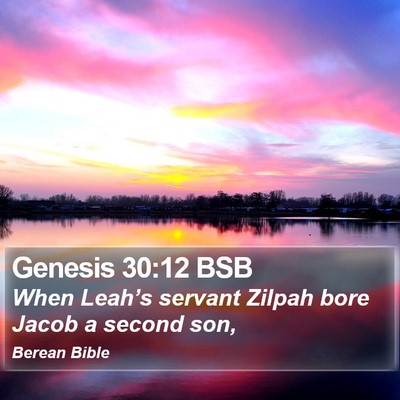 Genesis 30:12 BSB Bible Verse Image