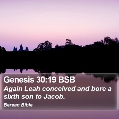 Genesis 30:19 BSB Bible Verse Image
