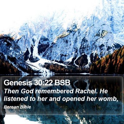 Genesis 30:22 BSB Bible Verse Image