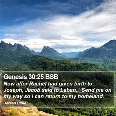 Genesis 30:25 BSB Bible Verse Image