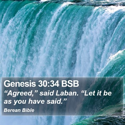 Genesis 30:34 BSB Bible Verse Image