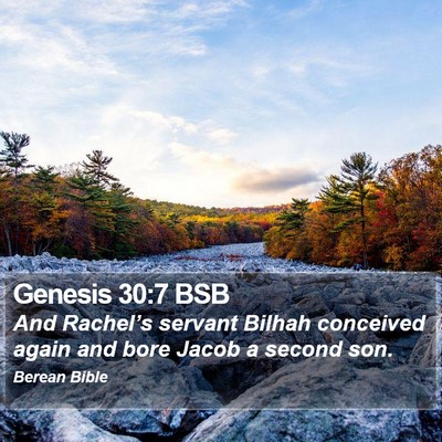 Genesis 30:7 BSB Bible Verse Image