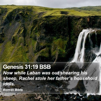 Genesis 31:19 BSB Bible Verse Image