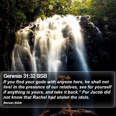 Genesis 31:32 BSB Bible Verse Image
