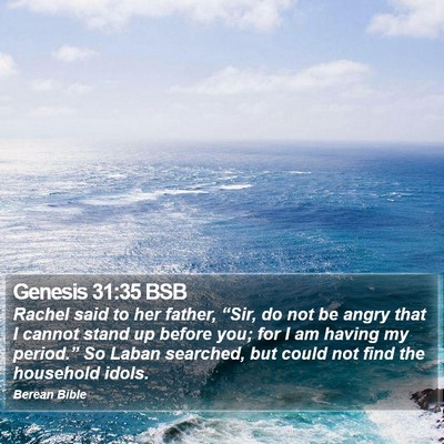 Genesis 31:35 BSB Bible Verse Image