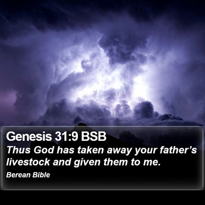 Genesis 31:9 BSB Bible Verse Image