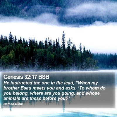 Genesis 32:17 BSB Bible Verse Image