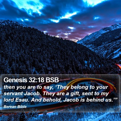 Genesis 32:18 BSB Bible Verse Image