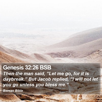 Genesis 32:26 BSB Bible Verse Image