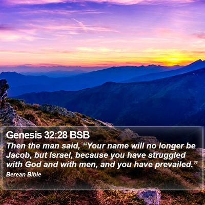 Genesis 32:28 BSB Bible Verse Image