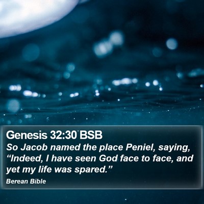 Genesis 32:30 BSB Bible Verse Image