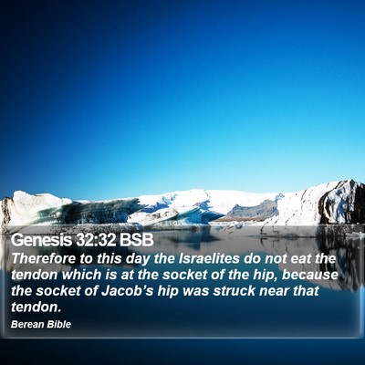 Genesis 32:32 BSB Bible Verse Image
