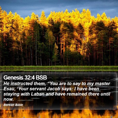 Genesis 32:4 BSB Bible Verse Image