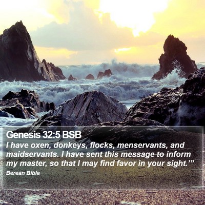 Genesis 32:5 BSB Bible Verse Image