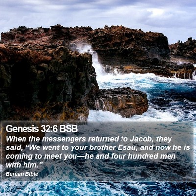 Genesis 32:6 BSB Bible Verse Image